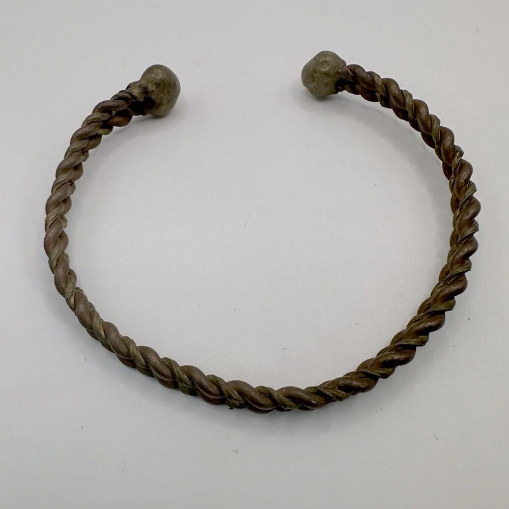 Unbranded Western Rustic Metal Braided Cuff Bracelet Southwestern Brown Rustic